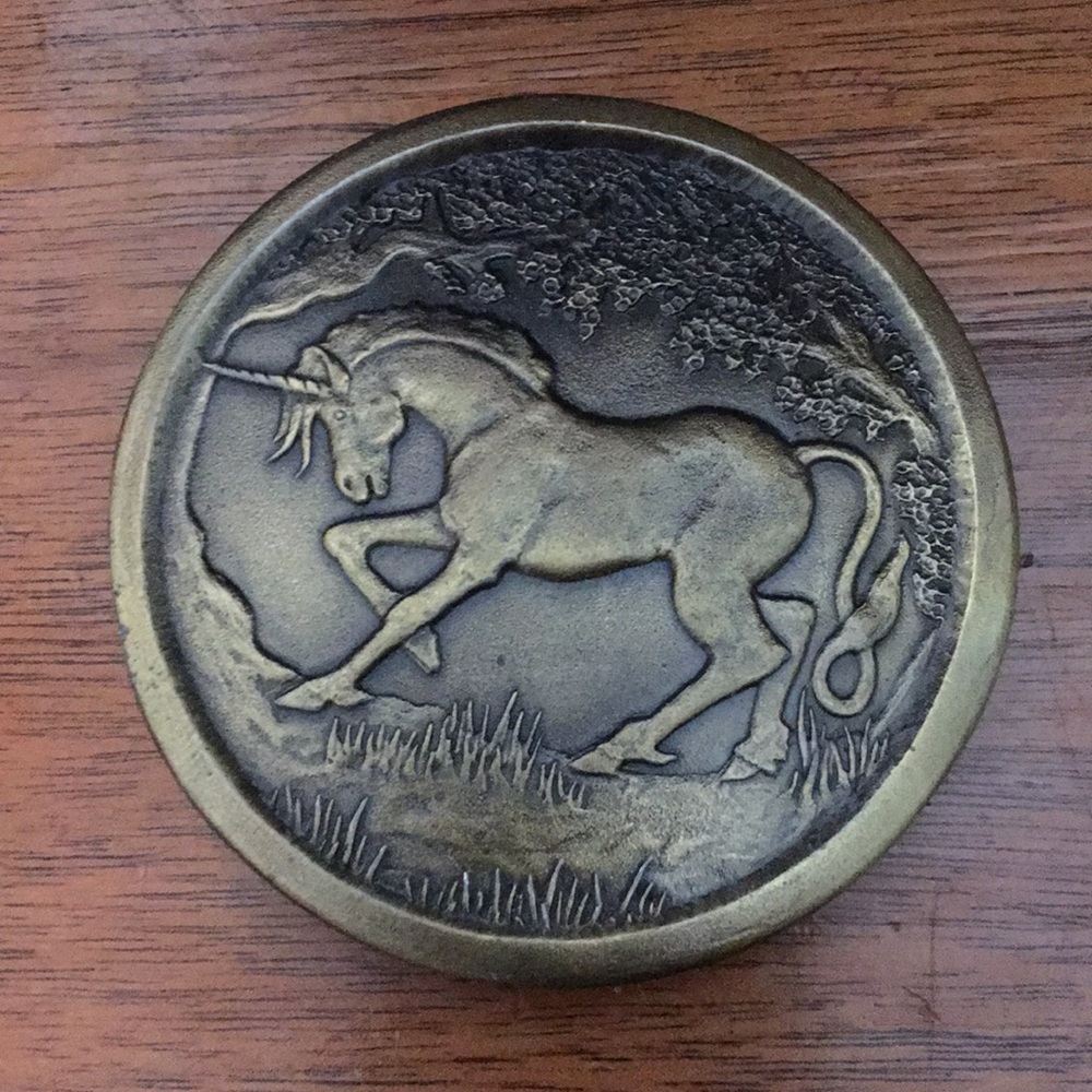 Vintage Unicorn Belt Buckle